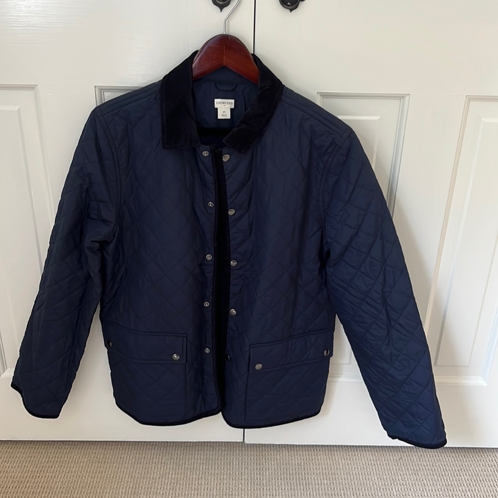 Jcrew Crewcuts Boys Quilted Barn Jacket Size 14
